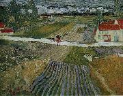 Vincent Van Gogh Landscape with a Carriage and a Train Spain oil painting artist